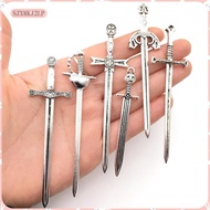 [szxmkj2lp] Decorative Knight Sword Charms, Metal Pendants, Bookmark, Swords for Miniature Scenes, O