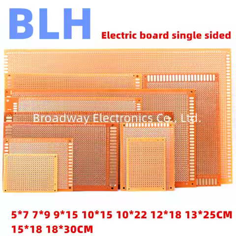1-5PCS PCB Electric board single sided universal board circuit board 5x7 7x9 9x15 10x15 10x22 12x18 