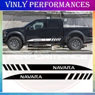 2PCS Car Door Side Stickers For Nissan NAVARA D40 NP300 N22 D22 D23 Auto Accessories DIY Stripes Dec