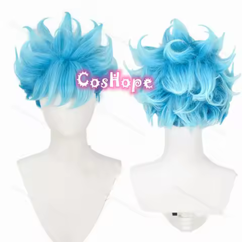Ortho Shroud Cosplay Wig Men Short Blue Wig Cosplay Anime Cosplay Heat Resistant Synthetic Wigs for 
