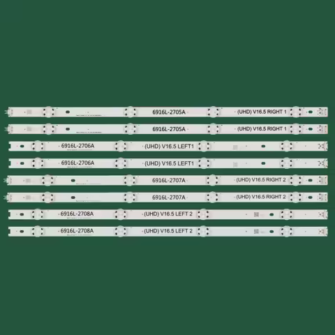 8pcs/set LED strip for 49UH603V-ZE 49UW760H 49UH6030 49LW540S 49LJ510Y 49LJ5150 6916L-2705A 6916L-27