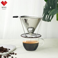 Pour Over Coffee Dripper Ultra-Fine Mesh Coffee Strainer 304 Stainless Steel Coffee Metal Cone Filter with Stand 10.4x9.5cm SHOPCYC5909
