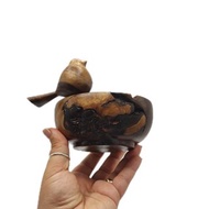 有雀的木煙灰缸