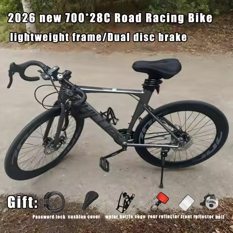 700*28C NEW Bend handle road bike Lightweight frame 27 speed gravel bicicleta Dual disc brake Road R
