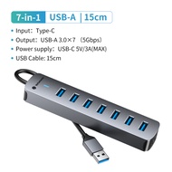 【Prime deal】 Yottamaster Type-C HUB USB HUB 7 Port USB 3.0 Splitter 5G USB HUB Adapter Expansion Doc