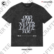 [REDEEMED] ABIDE Oversized T-shirt Series Custom Printing Tee Motivation Inspirational Worship Chris