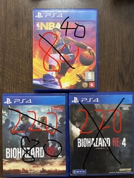 PS4 NBA 2K23, Biohazard RE:2, RE:4 遊戲