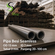 Seamless Iron Pipe OD 13mm ID 7mm Thickness 3mm Length 20cm to 100cm