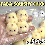 STARX 1/2/5Pcs Taba Squishy Chick Cute Handmade Squeeze Toys Silicone Mini Animals Chicken Sticky TP