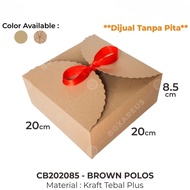 Box Of Sponge Cake Tart Kraft Motif Uk 20x20/CB Multipurpose Cake Packaging202085 B