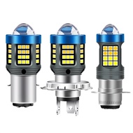 Motorcycle Car LED Headlight H4 H6 P15D BA20D Dual Color High Power Projector Lens IP67 BMD09