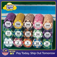 [20pcs/Set] Casino Poker Chips Dealer Playing Texas Set Poker Card Poker Game