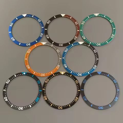 39mmx32.2mm Flat Aluminium Bezel Ring NH35 Case Bezel Insert Fits 6105 6309 Turtle Watch Case NH35 N