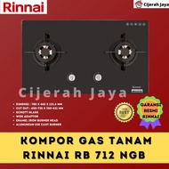 KOMPOR GAS TANAM BUILT-IN GAS HOB 2 TUNGKU RINNAI RB-712N GB RB712NGB