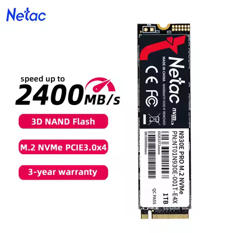 Netac NVMe SSD 1tb M2 SSD 512GB M2 NVME 256GB SSD Disk Hard Drive M.2 2280 PCIe Internal Solid State