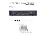 ♞Kevler TX-400 400W X 2 RMS Power Amplifier
