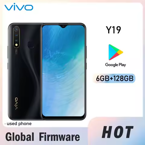 VIVO Y19 Smartphone 4G Global firmware LTE 6GB 128GB Android 9 13.0MP good condition Fingerprint 500