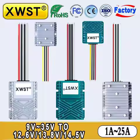 XWST DC DC Constant Current Battery Charger 9-35V 12V 24V to 12.6V 14.5V 5A 8A 12A 15A 22A Lithium L