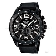 CASIO EFR-538L-1AV EDIFICE men's analog watch chronograph leather strap black *Original