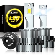 AUXITO 2ชิ้นไฟหน้าแบบซ่อน D2S 120วัตต์ D1S D3S D4S LED เทอร์โบ40000LM ไฟรถยนต์หลอดไฟแคนบัสออโต้ปลั๊กสีขาว6000K &amp; เกมมังกรโคมไฟเล่น Teng