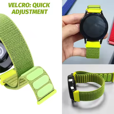 22 20mm Nylon Quick Release Strap For Galaxy Watch 7/FE/6/5/pro/4/Classic Easy Fit Watch Band Huawei