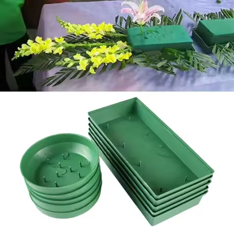 Flower Foam Tray Flower Arrangement Decorative Vase Floral Bowl Container Flower Mud Fixing Plate We