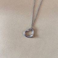 TIFFANY & CO 925純銀中空心形吊墜頸鏈 日本中古二手Vintage