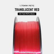 (Local Stock) Translucent Red PETG Filament 1.75mm 1kg for 3D Printer/Printing Alt Tab BAMBU AMS CRE