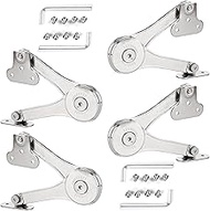 RHBLME 4 Pack Toy Box Hinges Soft Close, Heavy Duty Chest Hinges and Lid Support Soft Close, Adjustable Metal Lift and up Hinges Cabinet Door Support Hinge for Wardrobe, Cabinet, Closet, etc