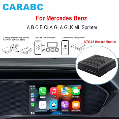 For Mercedes Benz A B C E CLA GLA GLK ML Sprinter NTG4.5 Becker Module Wireless Carplay Android Auto