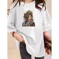 [AMYGO] 1XL-5XL T shirt Women 2Y779 Tshirt Clothes T shirt Women Tshirt BlouseLoose comfortable Elas