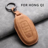 leather Car Key Case for FAW Hongqi HS5 H5 h6 H9 HS7 H7 L5 HS3 EH7 HQ9 LS7 E-QM5 Car Key Cover Remot