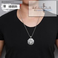 獅咬劍驅魔八卦純銀吊墜 泰山石敢當足銀掛件道教法器銀飾可旋轉