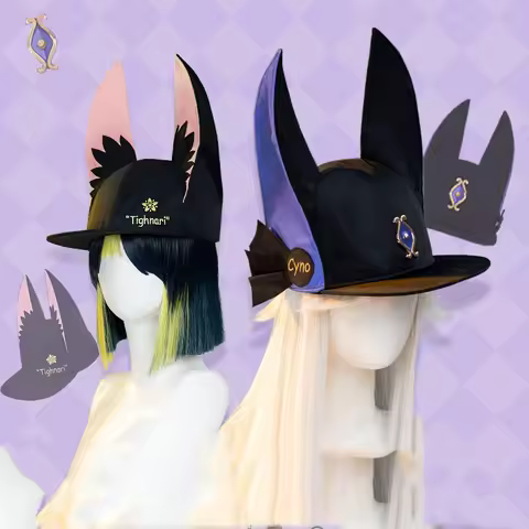 Cool Ear Genshin Impact Tighnari Cyno Coser Baseball Peaked Cap Hat Headgear Cosplay Costume Dress U