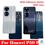 New Back Glass Cover For Huawei P50 Pro Housing Case Door Rear Replacement Battery Cover With Camera Lens With Adhesive Sticker