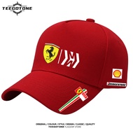 HAT/ Iceman wins championship, Raikkonen Ferrari F1 race uniform, duckbill cap, sun protection cotto