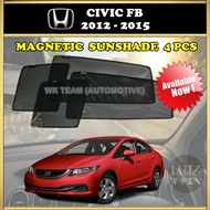[VIDEO] Honda Civic Fb 2012 - 2015 Magnetic magnet Sunshade Sun shade 4pcs
