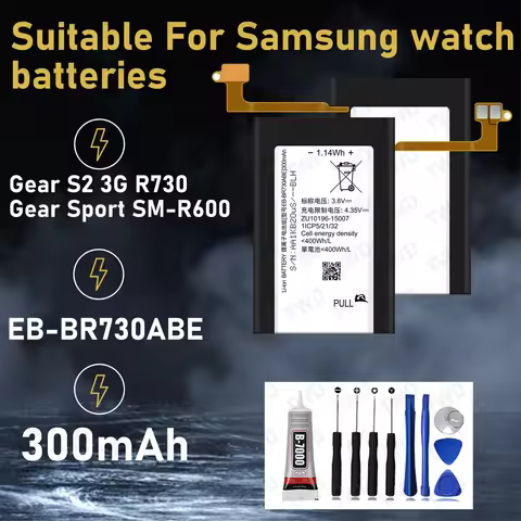 EB-BR730ABE Large capacity Battery For Samsung watch Gear S2 3G/R730/Gear Sport/SM-R600 Batteries Ne