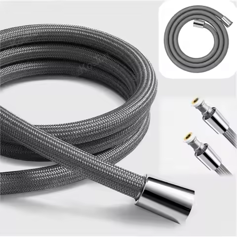 1.5/2 Meter Bathroom Nylon High Pressure Smooth Shower Hose Flexible Handheld Anti Winding GI/2 Univ