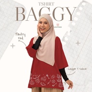 Tshirt Plus Size/Baggy/Baggy Free Size/Baggy Plus Size/Baju Rumah/Baggy Shirt  Pastry Red