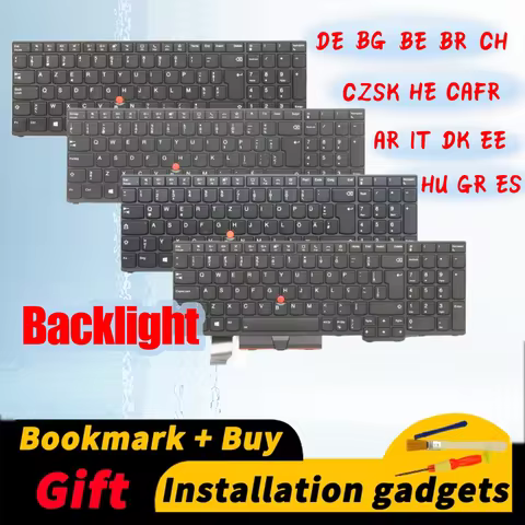 Suitable for Lenovo Thinkpad L15 Gen1/L15 Gen2 backlit keyboard AR BE BG BR CAFR CH CZSK DE DK EE ES