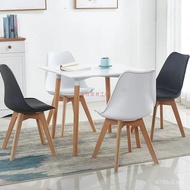 Cafe Small Solid Wood Simple Nordic Negotiation Modern Combination Dining Table Chair Yileisure Coff