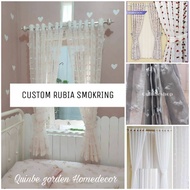 Custom transparent thin curtains Rubia smokring | Thin ruby curtains