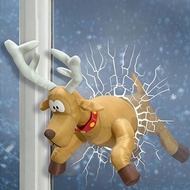 Crashing Reindeer Animated Christmas Window Decorations Unique 3D Reindeer Crashing Design. Holiday 