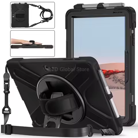 Case For Microsoft Surface Go 1 2 3 4 10.5 inch Tablet Case Kickstand Holder Hand Shoulder Strap 360