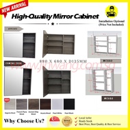 [✅SG Ready Stock &amp;Authorized Seller] High-Quality Bathroom Mirror Cabinet in 6 Optional Color Wood/Black/White