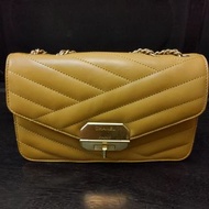 Chanel gabrielle flap bag chevron leather chain bag rare ginger