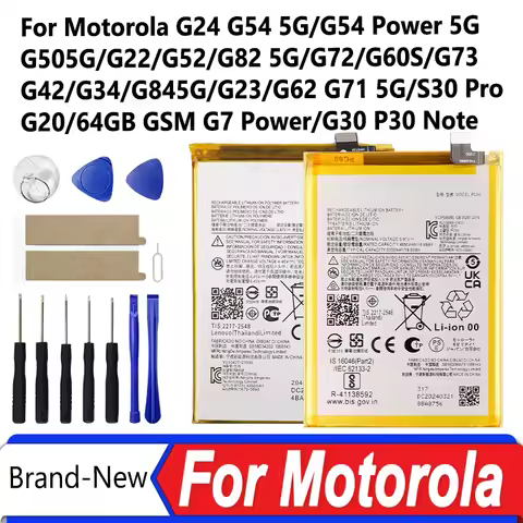 Battery For Motorola Moto G24 G54 G7 Power G50 G23 G22 G52 G60S G20 G42 G34 G84 G23 G62 G71 G73 5G S