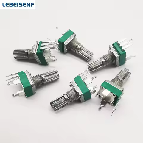 5pcs/lot sealed 3-pin RK097N single vertical potentiometer A10K A20K A50K A100K-A1M handle 15MM flow