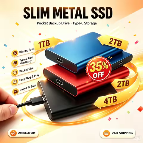 Portable Mechanical External Hard Disk 16TB High-Speed Storage HDD USB 3.1 Type-C Interface Fit for 